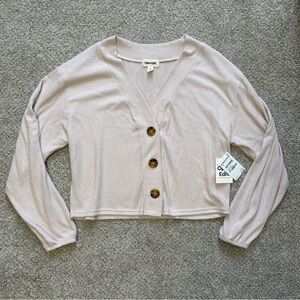 Open edit cropped cardigan sweater top xs NWT